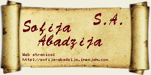 Sofija Abadžija vizit kartica